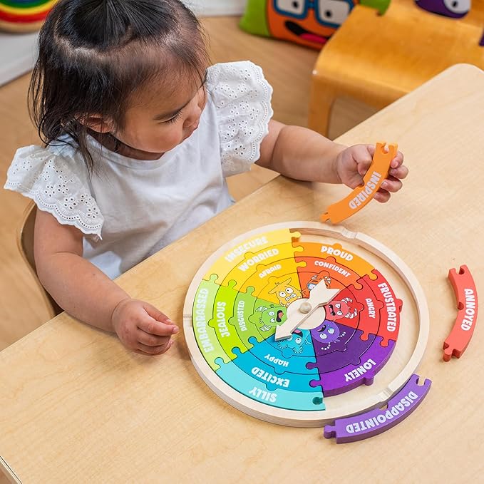 Open The Joy - My Emotions Wheel: Emotional Intelligence, Mindfulness, and Learning Toy for Kids Ages 3 and Up