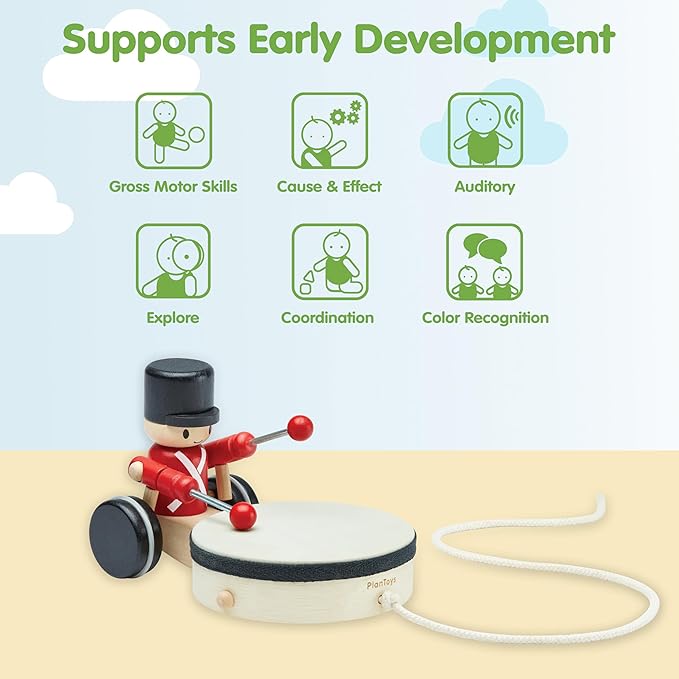 PlanToys Pull Along Drummer (5276)