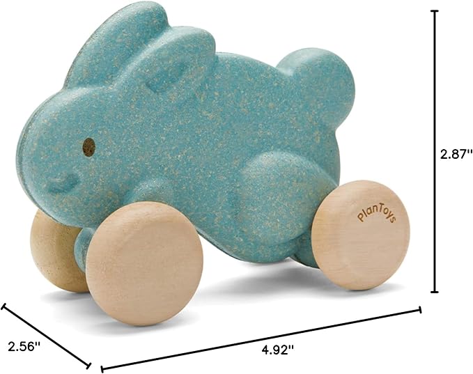 PlanToys Push Along Bunny (Blue)