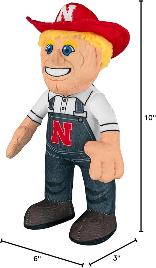 Bleacher Creatures Nebraska Cornhuskers Herbie The Husker 10" Mascot Plush Figures - A Mascot for Play or Display