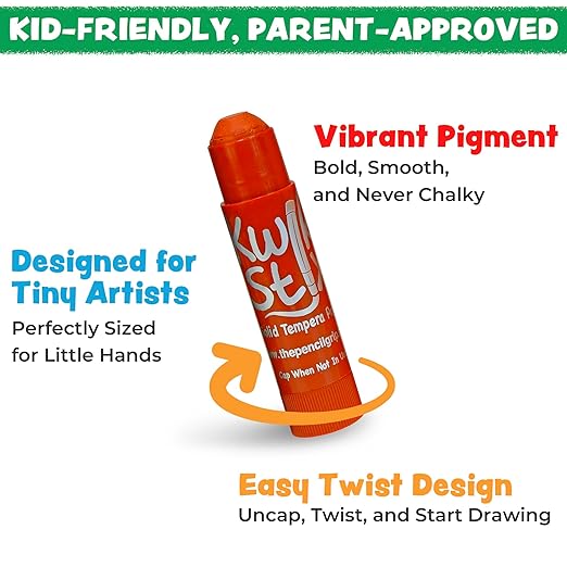 Kwik Stix Solid Tempera Paint Sticks, 96 Colors, Washable Paint Sticks for Kids, Super Quick Drying, Non-Toxic, Allergen Free, Assorted Pack of Classic Colors, Ideal for Kids and Toddlers