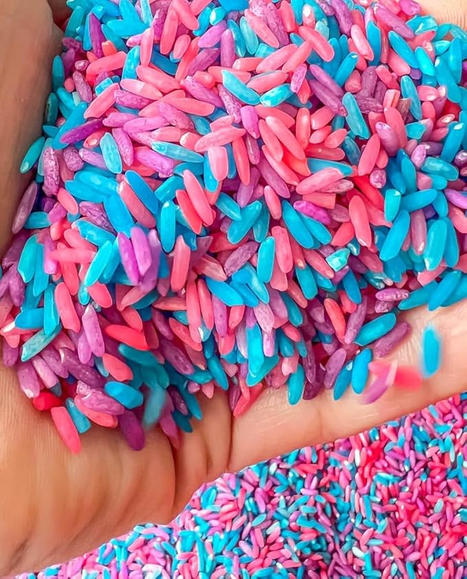 Sensory Bin Filler for Sensory Table - Colored Rice for Sensory Play (Unicorn Rice)