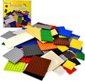 Classic Building Plate, 60pcs Random Mixed Colour with 6 Size Building Plate Base Plate, Compatible with Lego Parts and Pieces, Building Bricks, for Most Brands