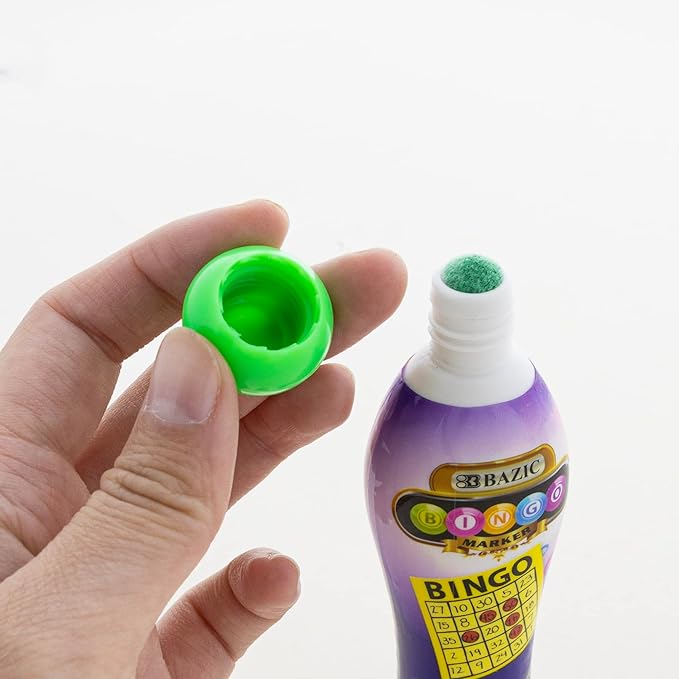 BAZIC Products Bingo Dot Marker 40 ml Non Toxic Water Based Washable Markers, Stamper Paint Kit for Game Kids Crafting Painting, 144-Packs
