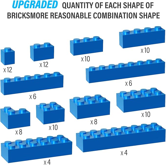 100 Piece Classic Building Blocks, Compatible with Lego Parts and Pieces (Color: Sky Blue)