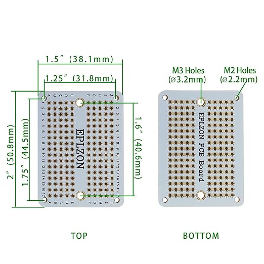 Solderable Breadboard PCB Board Gold-Plated Solder Breadboard for DIY Electronics Projects Apply to Arduino Soldering Projects 3.5"x2.05" (5 Pack + 2 Mini Board, White)