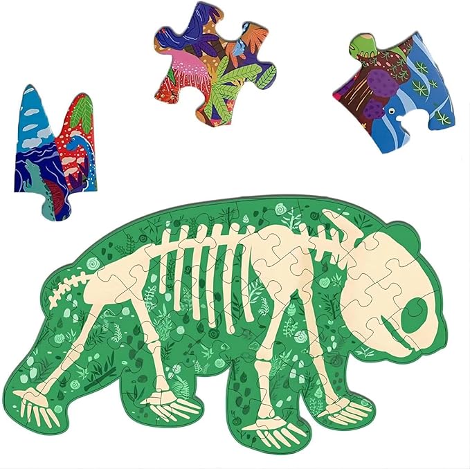 Floor Puzzles for Kids Ages 3-5, 4-6, Big Pieces Jumbo Puzzles Colorful Animal Shaped Puzzle Learning Educational Toys Games Gifts for Children(Panda-45 Pieces)