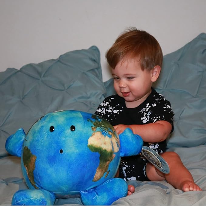 Celestial Buddies Our Precious Planet | 16" Soft Stuffed Plush, Fun Planet Facts & Climate Change Tag for Kids – STEM Learning, Educational Gift, Classroom & Homeschool Science Space Astronomy | 0+