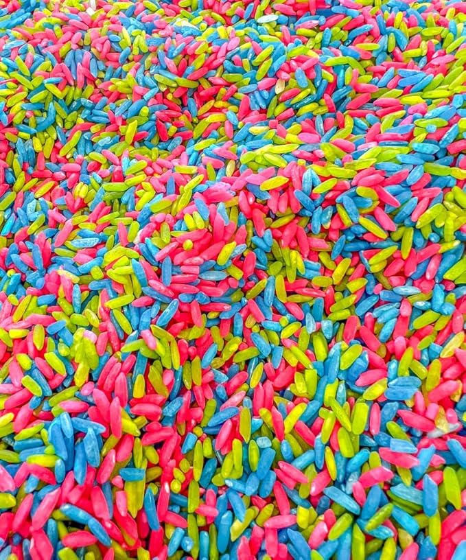 Sensory Bin Filler for Sensory Table - Colored Rice for Sensory Play (Summer Rice)
