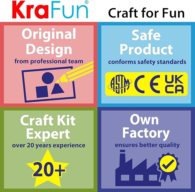 KRAFUN Easy Sewing Kit for Beginner Kids Arts & Crafts, 8 Easy DIY Projects of Stuffed Animal Dolls of Puppies & Kittens, Dogs and Cats, Instructions & Felt, Gift for Girls, Boys, Learn to Sew