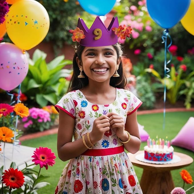 Birthday Crown for Kids Classroom – Adjustable Soft Silicone Princess Crown, Ages 2–10+, BPA Free, Dishwasher Safe