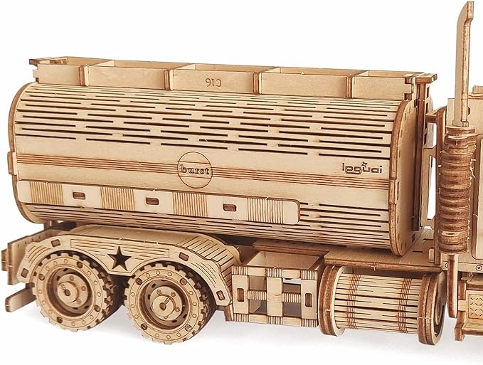 3D Wooden Puzzle - Wood Mechanical Tank Truck Model Kits - Coin Bank Crafts Model - Wooden STEM DIY Brain Teaser Puzzles, 3D Puzzle for Birthday Adults & Teens