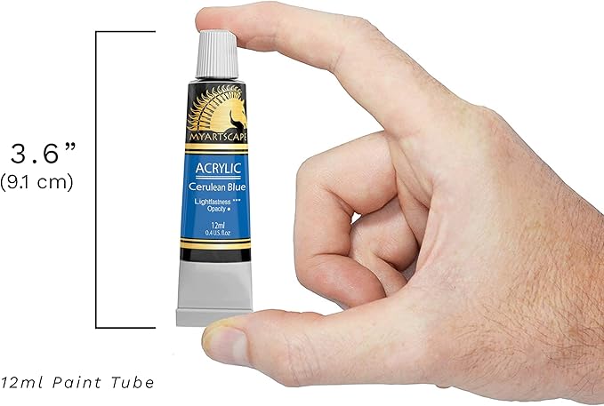 MyArtscape Acrylic Paint Set - 12 x 12ml Tubes - Lightfast - Heavy Body