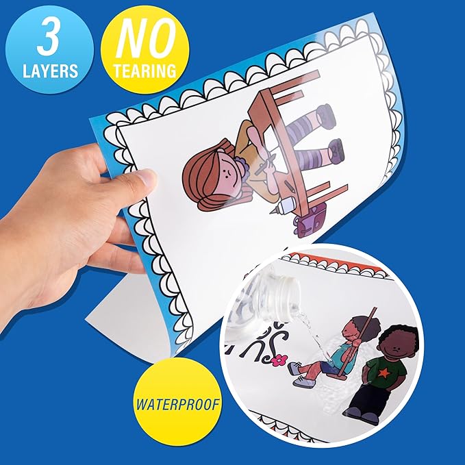 Alpurple 9 Pcs A4 Classroom Rules Posters, Preschool Class Rules Poster, Classroom Rule Behavior Educational Posters, Good Habits Manners Chart for Preschool and Primary school Supplies