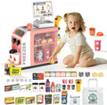 Cash Register Playset for Kids - 48PCS with Toy Coffee Machine,Pretend Play Money, Calculator, Scanner, Credit Card and Play Food for Boys and Girls！