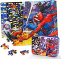 Puzzles for Kids Ages 4-8,Kids Puzzle in a Metal Box,Cool Kid Toys,Children Boys Girls Learning Educational Toy,100 Pieces