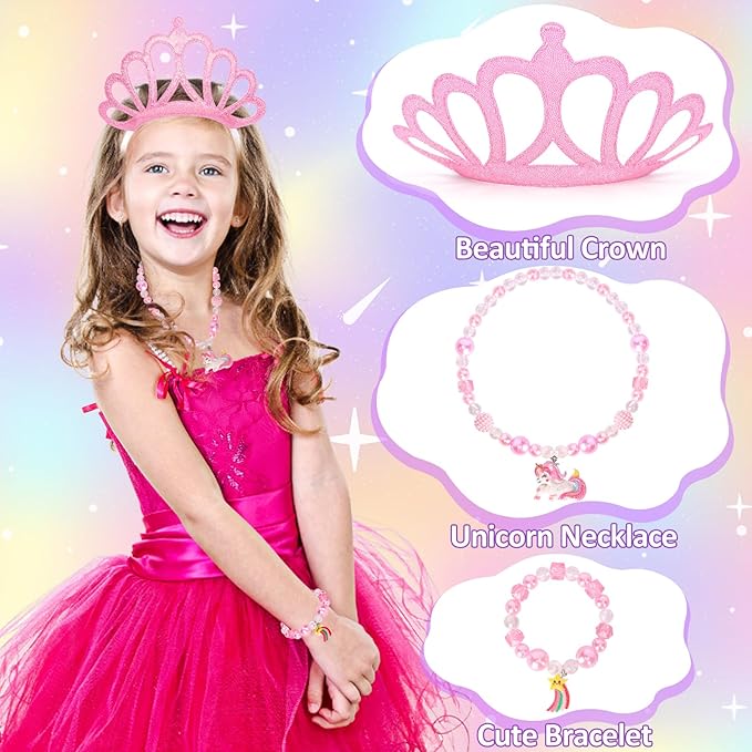 Pretend Makeup for Toddlers, Kids Pretend Makeup Kit for Girls Fake Makeup Toys with Cosmetic Bag, Play Makeup for Little Girls Age 3 4 5 6 7 Christmas Birthday Gifts Toys (Fake Makeup)