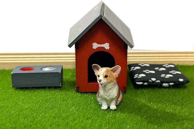 Enhanced Dollhouse Family Pets Miniature Dollhouse Animal Set (Dog)