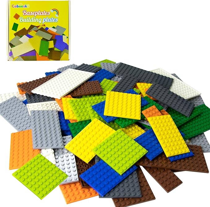 130 Pieces Classic Building Plate, Mixed Color with 11 Size Building Base Plate, Compatible with Lego Parts and Pieces, for Most Brands