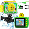 GKTZ Kids Camera - Waterproof Underwater Camera for Kids, Christmas Birthday Gifts for Boys Age 3-12, 1080P HD Children Digital Action Camera, Pool Toys for Kids Age 4-12