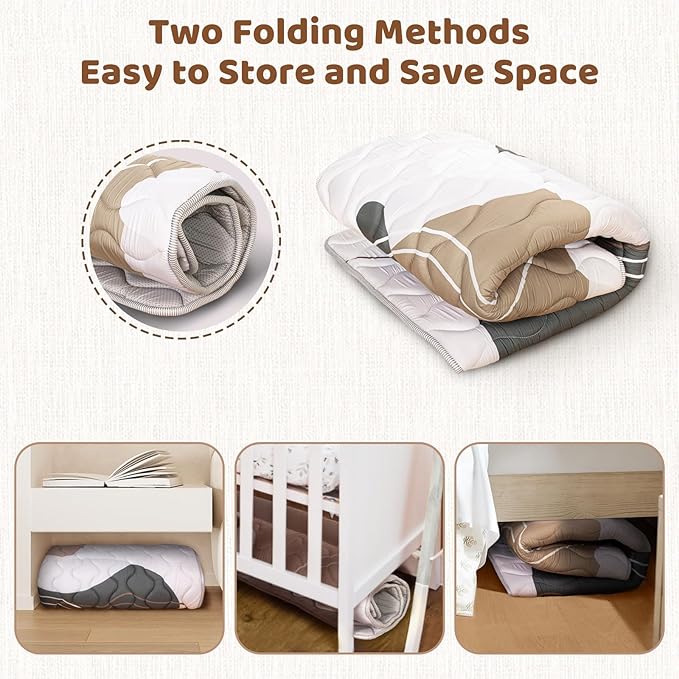 Baby Play Mat, 50x50 Playpen Mat, Thick Soft Foam Playmats for Baby, Foldable and Washable Baby Crawling Mat for Floor(Scandinavia)