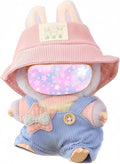 17cm Doll Clothes Outfit Set, 3 Pieces Dress Overalls Set for 6.7inch Doll Suit, Fashion Kawaii Hat & Clothes Accessories for 1st/2nd/3rd Gen Dolls Play & Display