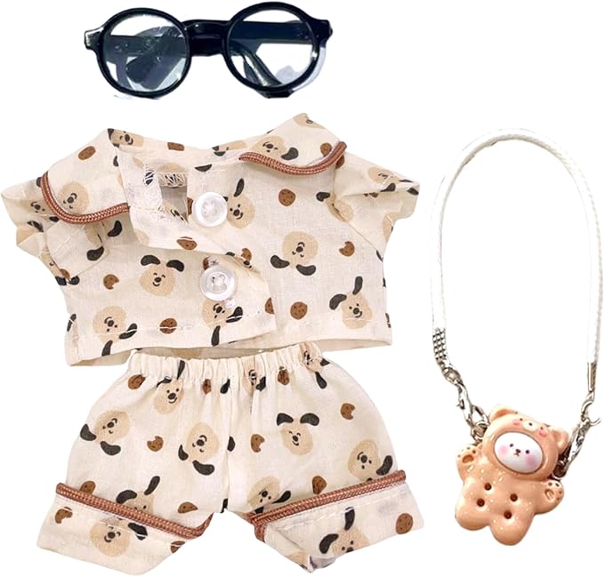 17cm Doll Clothes Set & Outfit Set for 17cm Dolls - Premium Fashion Dresses with Accessories, Luxury Chic Doll Clothing & Style Bundle,Just Clothes (Style-15)