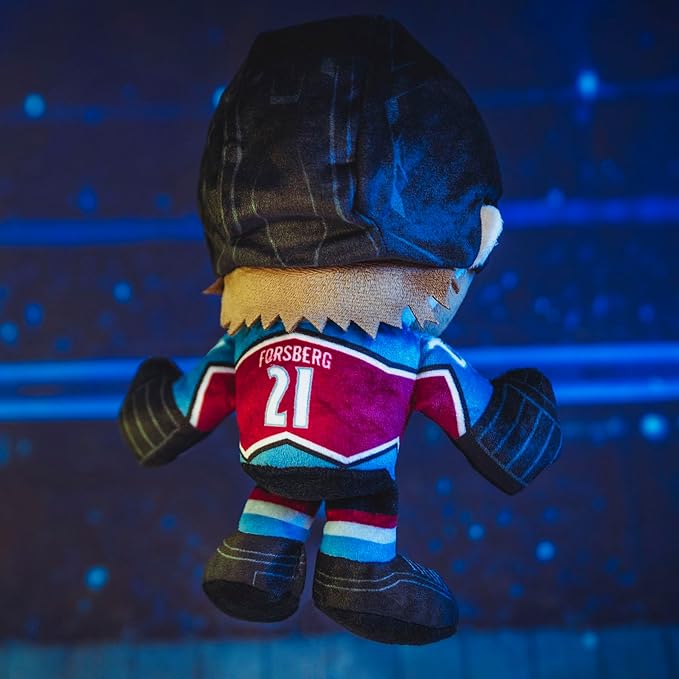 Bleacher Creatures Colorado Avalanche Peter Forsberg 8" NHL Kuricha Sitting Plush - Soft Chibi Inspired NHL Superstar