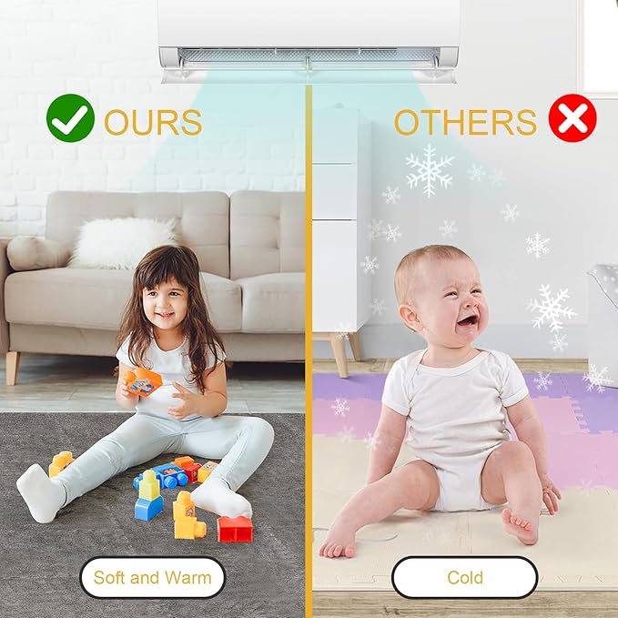 12 Pcs Plush Interlocking Carpet Tiles, Non-Toxic Shaggy Foam Carpet Tiles for Toddler Baby, Machine-Washable, Anti-Slip, EVA Foam Interlocking Tiles for Floor, Nursery, Playroom, Grey
