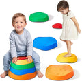 VEVOR Balance Stepping Stones for Kids, 5 PCS, Up to 220 lbs, Non-Slip Toddlers Sensory Stepping Stones, Obstacle Course Coordination Game Toys Indoor or Outdoor Play for Children Aged 3 4 5 6 7 8+
