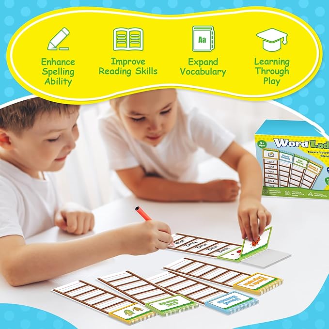 Sight Words Flash Cards Kindergarten, 30 Word Ladders Flip Books, Phonics Games Flash Cards, Reading and Spelling Games, Preschool Learning Activities, Kindergarten Classroom Must Haves