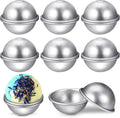 Patelai 16 Pcs 6 Cm/ 2.4 Inch Diameter DIY Metal Bath Bomb Crafting Mould Bath Bomb Making Supplies for Crafts Making