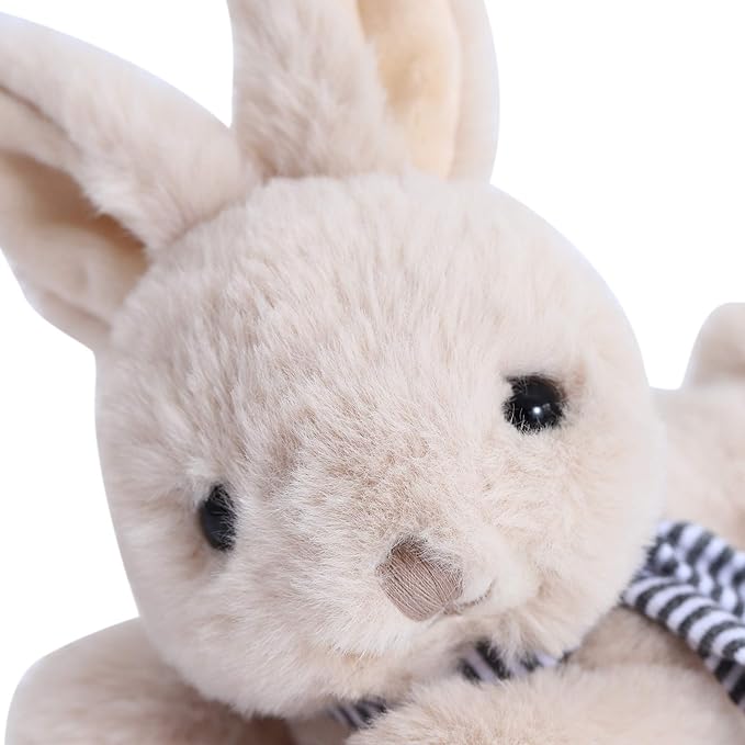 DILLY DUDU Beige Bunny Rabbit Stuffed Animal Plush Toy Best Gifts 6-Inch