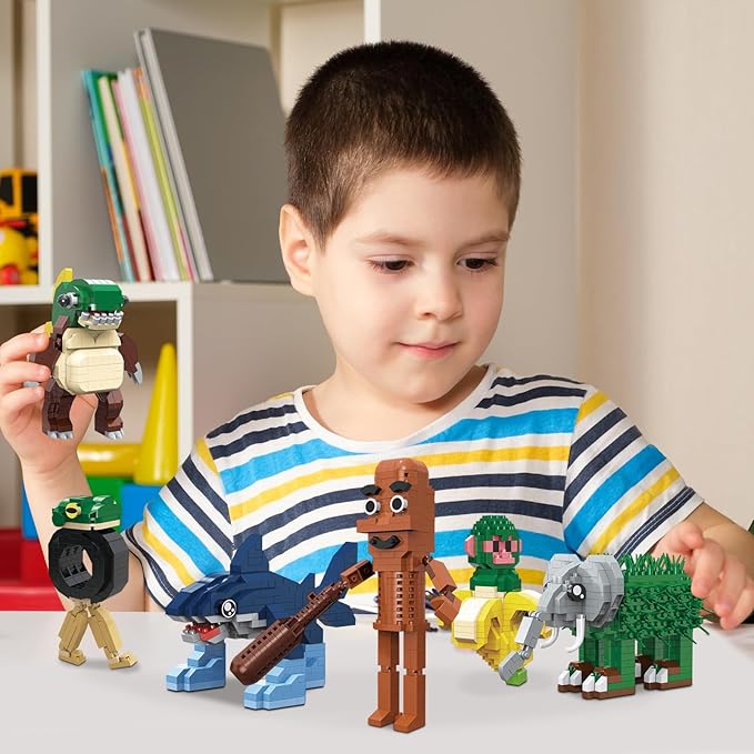 Italian Brainrot Building Bricks Set 8 Models Creative Animal & Character Blocks Fun Collectible Toy for Kids & Adults