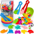 Sorting Colors Sea Animals Counting Toys with Matching Sorting Cups and Game Dices, Color Classification and Sensory Training Preschool Educational Learning Toys for Toddlers Kids Girls Boys Ages 3+