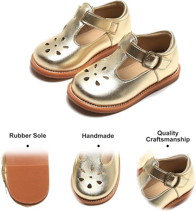 Felix & Flora Toddler Little Girl Mary Jane Dress Shoes - Ballet Flats for Girl Party School Shoes