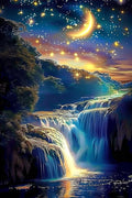500-Piece Adult Puzzle - Best Brain Exercise & Relaxing Game, Beautiful Starry Sky and Waterfalls for Friends & Puzzle Lovers