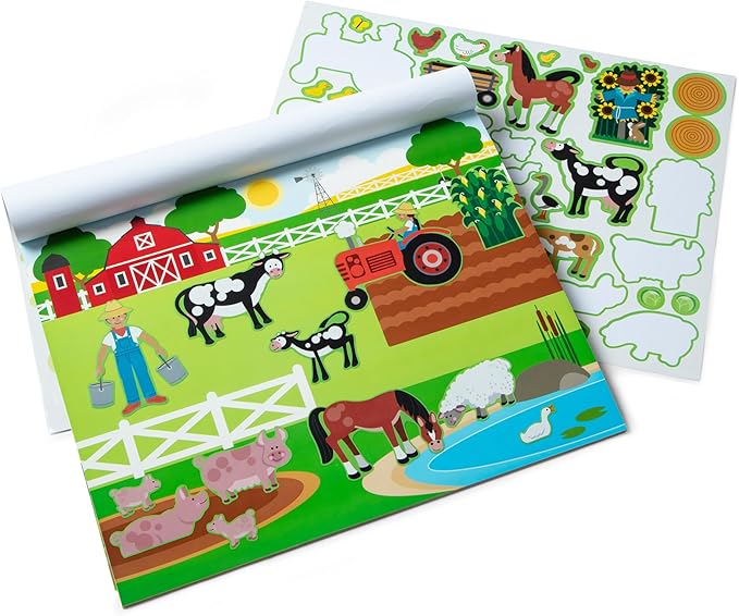 Melissa & Doug Reusable Sticker Pad: Habitats - 150+ Reusable Stickers - FSC Certified