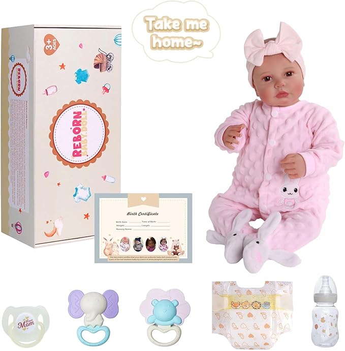 BABESIDE Reborn Baby Dolls - 20-inch Cute Soft Vinyl Realistic Baby Doll Real Life Baby Dolls with Complete Accessories Perfect for Cuddling, Playtime, and Gift Giving