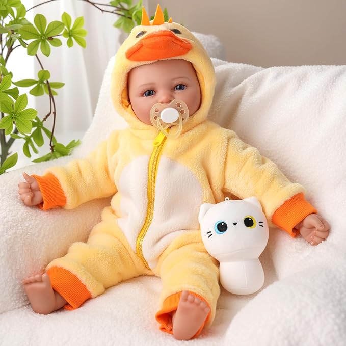 BABESIDE Toddler-Friendly 15-Inch Baby Dolls–Lightweight Soft Body Realistic Baby Doll Cute Smiling Lifelike Newborn Doll for Dress Up Play–Great Perceived Value for 3+ Year Old Girl Gift