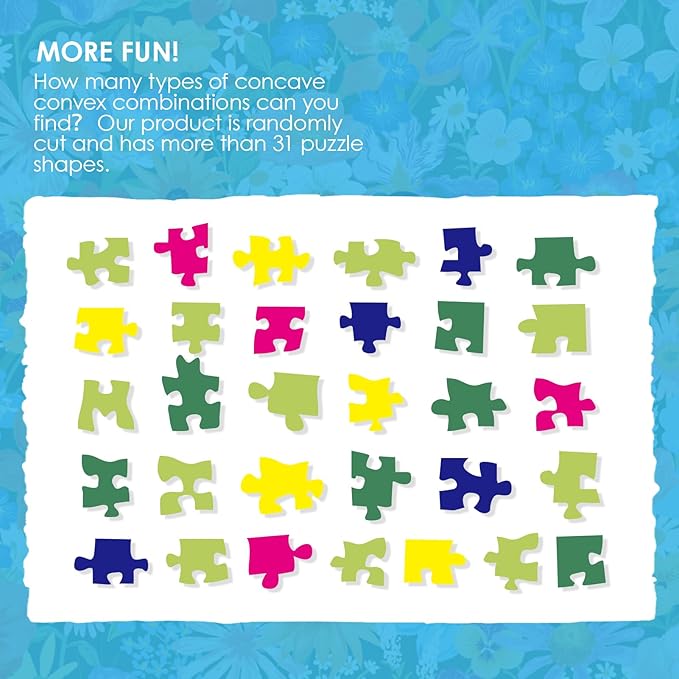 MOMIBOOK 1000 Piece Puzzle for Adults Jigsaw Puzzles of Drifting Flowers Butterfly Shadows, Painting Image Difficult Challenging Hard Impossible Puzzle Unique Funny Party Christmas Birthday Gifts