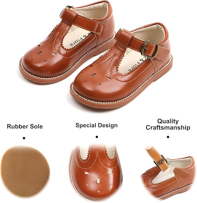 Felix & Flora Toddler Little Girl Mary Jane Dress Shoes - Ballet Flats for Girl Party School Shoes