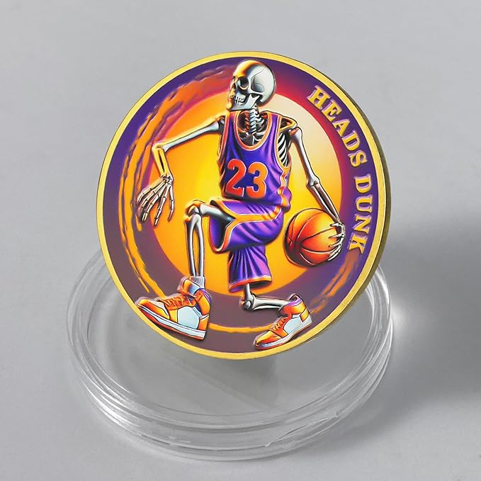 AtSKnSK Memento Mori Coin Momento Mori Coin Skull Coin Stoic Gifts Memento Mori Calendar Living Memento Mori Amor Fati Coin (Skeleton Decision)