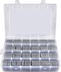 Coin Capsules 46mm with Foam Gasket and Plastic Storage Organizer Box, 6 Sizes (20/25/27/30/38/46 mm) Coins Collector Case Holder for Collection Supplies-168 Pieces