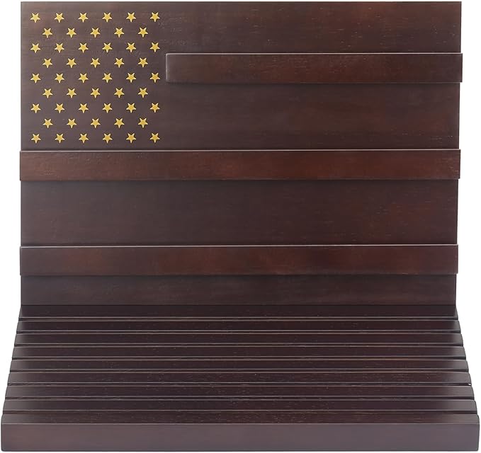 PiaoHao Challenge Coin Display Stand Military Coin Holder Wooden Rack Holds 80 Coins