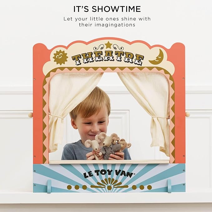 Le Toy Van – Wooden Tabletop Puppet Theatre | Imaginative Play Theatre - Suitable for Ages 3+ Years