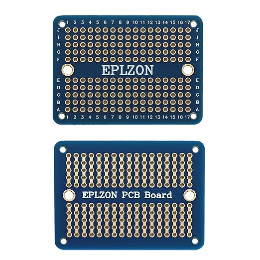 Solderable Breadboard PCB Board Gold-Plated Solder Breadboard for DIY Electronics Projects Apply to Arduino Soldering Projects 3.5"x2.05" & 2.0"x1.5"(Pack of 6 + 2 Mini Board,Multicolor)