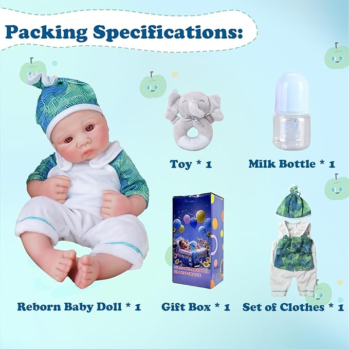 Boy 15 Inch, Full Silicone Baby Doll, Realistic Baby Dolls, Realistic Veins & Pose, Not Vinyl, Reborn Baby Dolls Silicone Full Body, Gift Set
