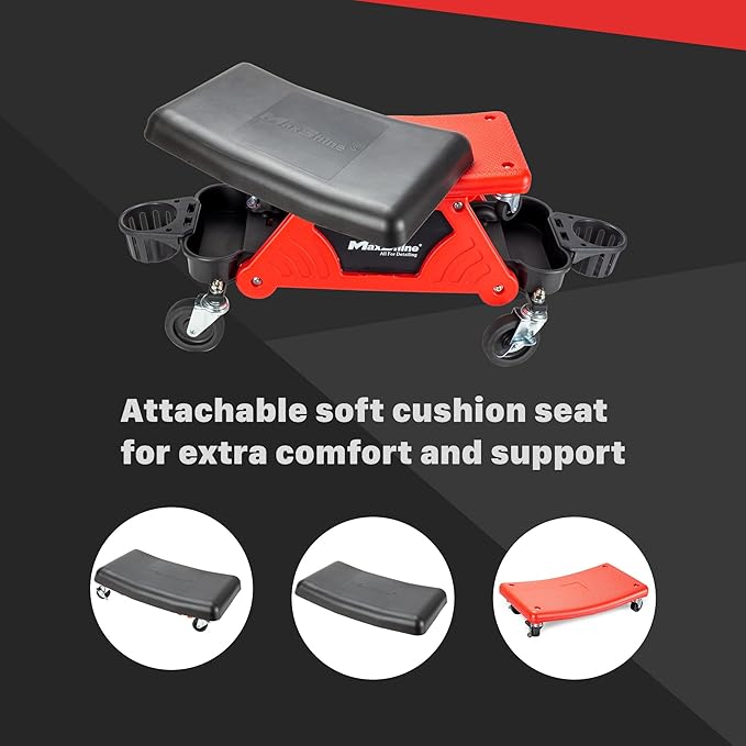 Maxshine Detailing Creeper Cushion – Premium Soft Rubber Seat Pad for Rolling Creeper, Comfortable & Durable Add-On Accessory