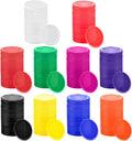 Coopay 300 Pieces 10 Colors Bingo Chips Bulk, 1 Inch Game Tokens Kids Reward, Plastic Learning Counters Disks Counting Discs, Poker Chips Bingo Markers for Math Practice (Style 2)